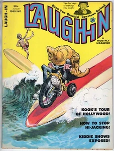 Laugh In Magazine #10 agosto 1969 TV cómic comedia humor cubierta surf - Imagen 1 de 2