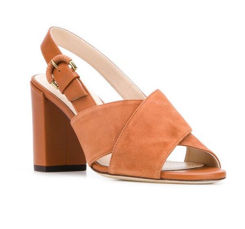 TOD’S Nuovi sandali TOD'S scamosciati tacco a blocco cinturino alla caviglia taglia 36 prezzo al pubblico $695