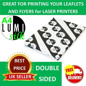 A4 130 gsm LUMI SILK 2 SIDED PRINTER PAPER x 500 SHEETS - LASER - DIGITAL FLYERS - Picture 1 of 4