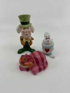 Disney Cheshire Cat Alice in Wonderland Japan Vintage Small Figurine Lot X 3