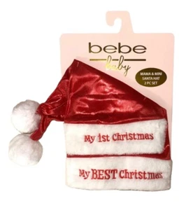 Juego de 2 piezas de sombrero Bebe Baby Mama & Mini Santa - Imagen 1 de 1