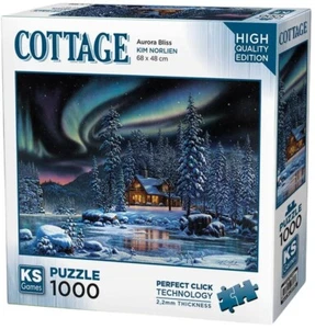 NEW KS Games Jigsaw Puzzle 1000 Pieces 20797 Aurora Bliss Cottage - Imagen 1 de 2