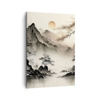 Wandbilder 50x70cm Leinwandbild Asien Japan Sicht Groß Bilder Art Wanddeko - Bild 1 von 4