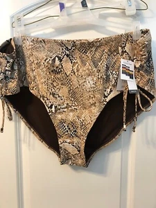 Time & Tru Women's Snake Printed Bathing Suit Bottom with Adjustable Sides 2X - Picture 1 of 7