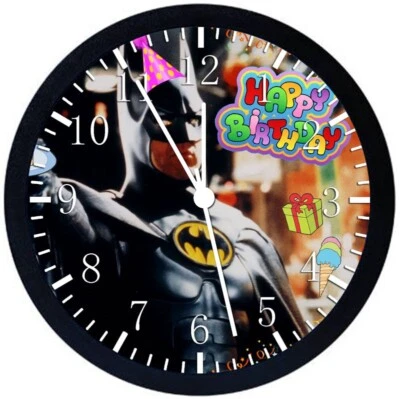 Happy Birthday Batman Wall Clock 12" Personalized option adding names E293 - Image 1 of 4