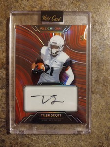 2023 TYLER SCOTT Wild Card Wildchrome Ribbon Rainbow Red Rookie Auto /5 Bears RC