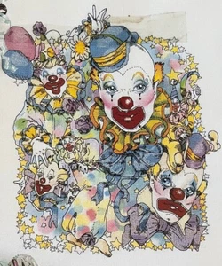 VTG 80s 90s Something Special Clowns Balloons Cross Stitch Kit Rainbow Colors - Picture 1 of 7