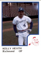 1986 Richmond Braves ProCards #9 Kelly Heath Plattsburgh New York Baseball Card