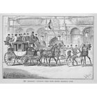 HATCHETT'S WHITE HORSE CELLAR Tunbridge Wells Coach - Antique Print 1888