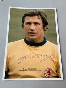 Foto firmada por FRANZ MERKHOFFER Eintracht Braunschweig 13x18 autógrafo  - Imagen 1 de 1