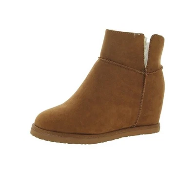 Botas de cuña plana de gamuza vegana indecidida BC - Mujer Talla 9.5 Foto 1 de 4