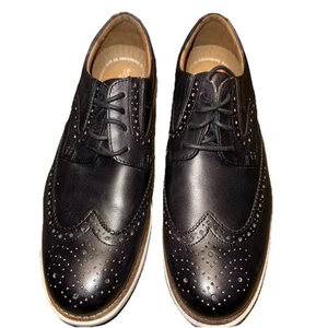 Rockport Total Motion Sz 8.5 -CG 9547 Wingtip Men Black Oxfords  Lace Ups Shoes - Picture 1 of 7