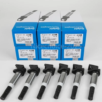 6PCS Delphi Ignition Coil Metal For BMW X3 X5 325 335 535 12138616153 Foto 1 de 4
