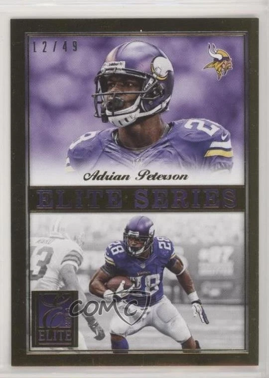 2014 Panini Elite Elite Series Gold /49 Adrian Peterson #20 - Image 1 of 2