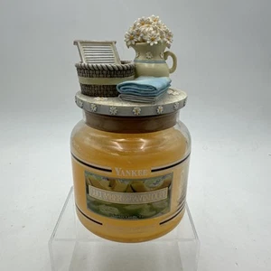 New Retired Rare Yankee Candle Cucumber Cantaloupe 14.5oz Black Label + Topper - Picture 1 of 19