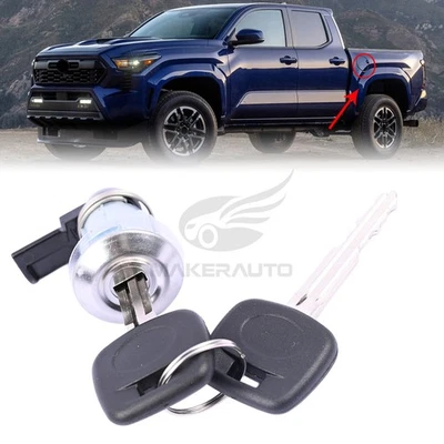 Fuel Gas Door Lock Cylinder & Keys For Toyota 1995-2004 Tacoma 2000-2003 Tundra - Image 1 of 4