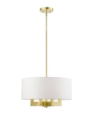 Lámpara de araña Livex Lighting 48784-12 Cresthaven latón satinado nueva Foto 1 de 4