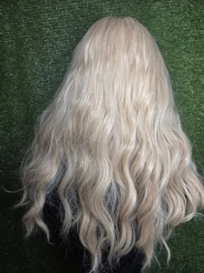 Long Wavy Highlight Brown Blonde Wigs Wavy Synthetic Hair Women Daily 96 - Picture 1 of 4