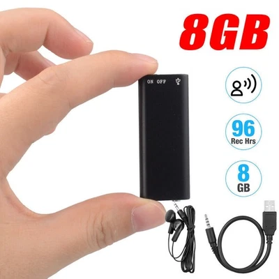 96 Hr Spy Hidden Mini MP3 Digital Voice Activated Recorder 16GB Audio Recording - Bild 1 von 4
