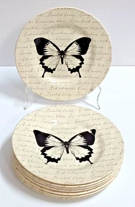 Andrew Tanner Schmetterling Schrift Salatteller 8,5" 8er Set - Bild 1 von 6