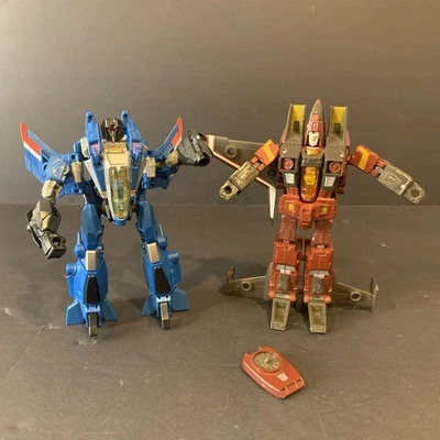 Transformer 2012 Thundercracker Deluxe & 06 Thrust Deluxe Figures Missing Parts - Image 1 of 4