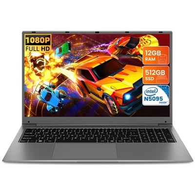 SGIN 17,3" Laptop Intel N5095A Celrron 12GB DDR4 RAM 512GB SSD Win11 PRO WiFi 5 - Bild 1 von 4
