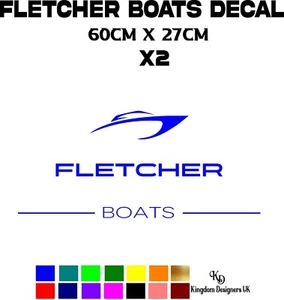 Calcomanía de vinilo Fletcher boats para lancha motora barco/yate/lancha rápida - Imagen 1 de 3