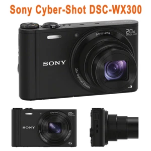 SONY Cyber shot DSC-WX300 18.2MP 20x Digital Camera Black English Language - Picture 1 of 7