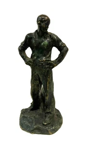 Escultura After Jules Dalou - Fundida por Susse Frères - Paysan, Mains Sur Les Hanches - Imagen 1 de 5