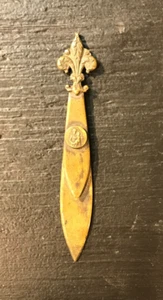 Bronze antique Fleur de Lys letter opener & bookmark - Oratory St-Joseph - Imagen 1 de 6