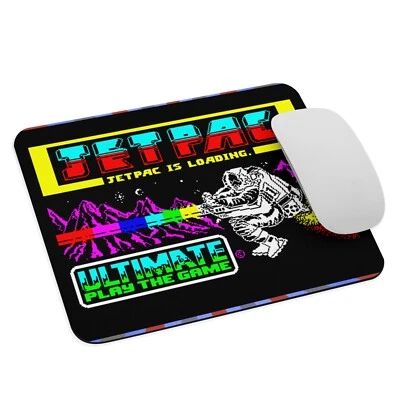 ZX Spectrum JETPAC- Mouse Pad NEW 9.5" x 7.75" Non Slip - Image 1 of 4