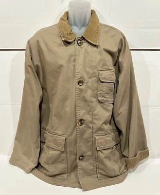 Vintage Hagger Chore Jacket Barn Coat Corduroy Trim Flannel Lined Mens L *READ - Image 1 of 4