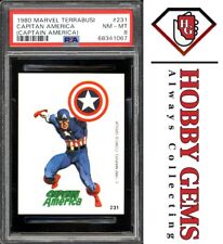CAPTAIN AMERICA PSA 8 1980 Marvel Terrabusi Sticker #231 Capitan America C2