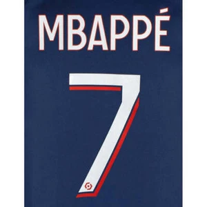 PSG 2023/24 Home Mbappe #7 Youth Jersey Name Set - Picture 1 of 1