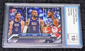 2024 Topps Now James / Curry / Durant Olympics Card #26 GEM MINT 10 - Picture 1 of 3