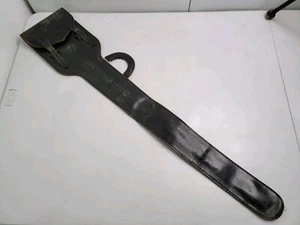 Sabre Sword Leather Sheath Pouch Black w/ Handle 36" Long Vintage - Picture 1 of 22