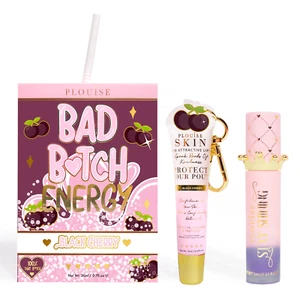P.Louise BAD B*TCH ENERGY Lip Duo Conditioner + Lip Oil BLACK CHERRY New Sealed - Picture 1 of 2