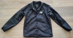 Vans Off The Wall Custom Classic Snap Wind Breaker Jacket Black Youth Large L - Picture 1 of 8