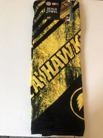 Iowa Hawkeyes 28x58 Inches Beach Towel [NEW] NCAA Blanket Vacation Summer Pool Cover