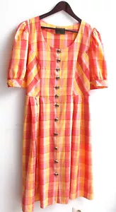 Damen Trachten Kleid rot gelb kariert Gr. 46 v. Schloß Staufen - Picture 1 of 2