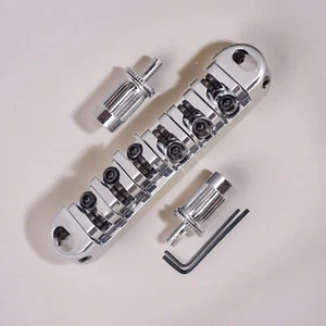 LOCKING ROLLER Bridge for Epiphone Les Paul Guitar- ChromeyyOz - Picture 1 of 10