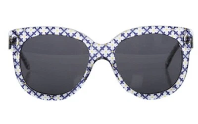 Stella McCartney SM4035-2050/87 Blue & Purple Flowers / Grey Tinted Sunglasses  - Image 1 of 2