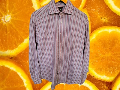TailorByrd Colorful Striped Button Up Shirt Size Large - Image 1 of 4