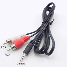 1M 3.5mm Plug Male To 2 RCA Male AUX Stereo Audio Cable Adapter Cord