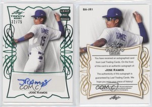 2021 Leaf Trinity Green /75 Jose Ramos #BA-JR1 Auto