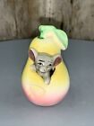 Vintage Napcoware Mouse In A Pear Ornament Kitsch Toothpick Holder