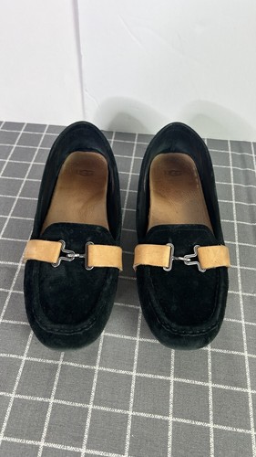 Mocassino mocassino UGG donna 8 5 Aven nero pelle scamosciata casual 1010100