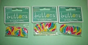 3 Stück KARTEN mit je 5 Packung 15 KNÖPFE GESAMT KNÖPFE 6008 1" ** NEU - Bild 1 von 2