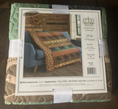 NWT Virah Bella Quilted Throw - Lodge Preserve - 50x60 - RUSTIC LAKE CABIN DECOR - Image 1 of 4