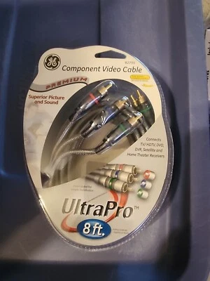 New Sealed GE Component Video Cable 82735 Ultra Pro 8 Feet Color Coded Premium - Image 1 of 4